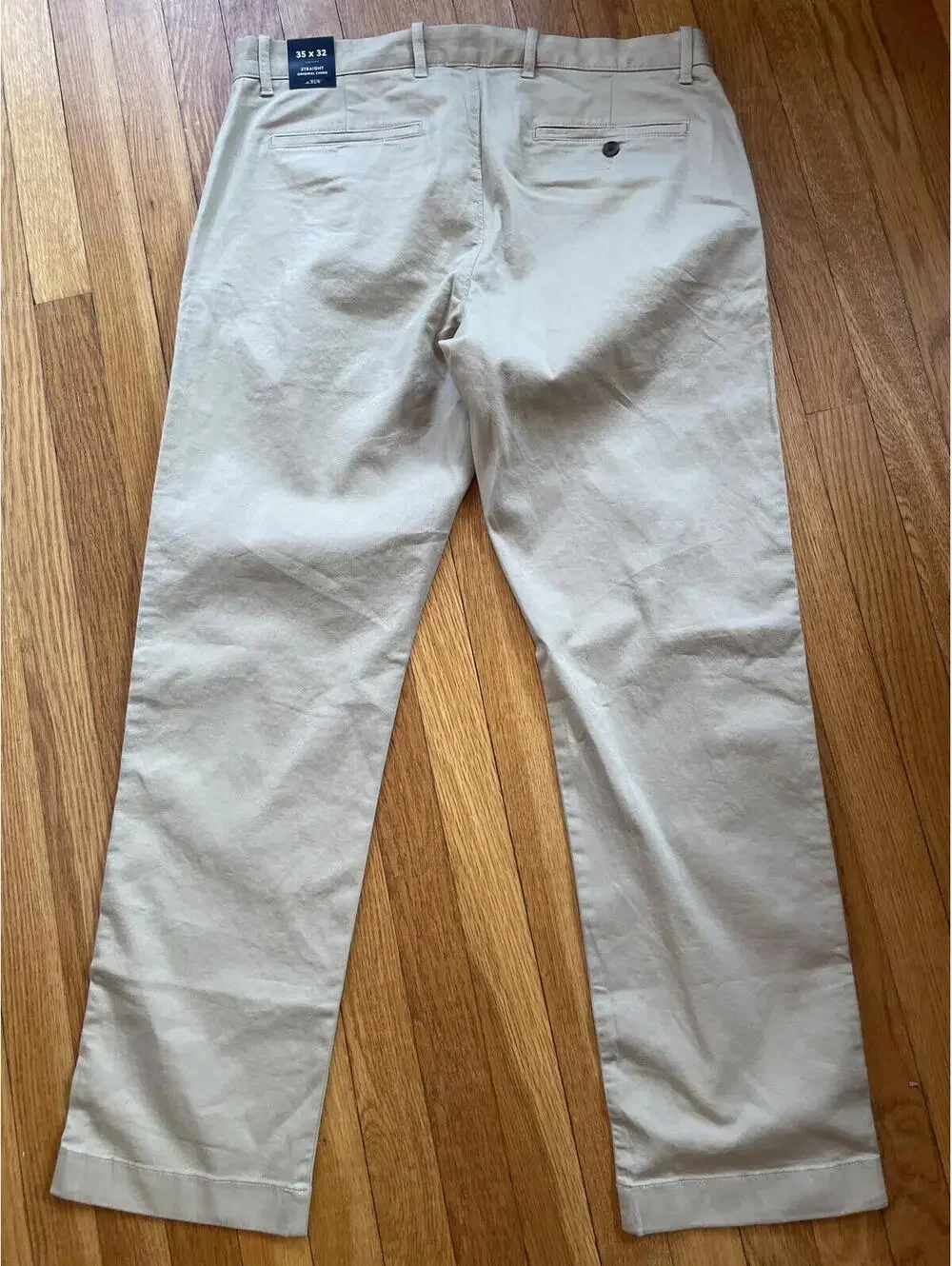 J. Crew Men's Khaki Straight Fit Original Chino 35x32 New With Tags Beige
